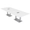 Skutchi Designs 45 in W, 144 in L, 29 in H, Engineered Wood Top, White HAR-REC-48x143-DOU-ELEC-XD09 - alternate 1